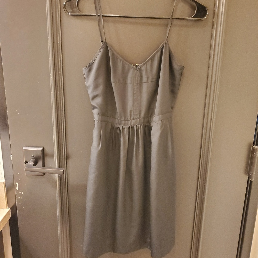 J CREW MIDI BLACK DRESS WITH POCKETS